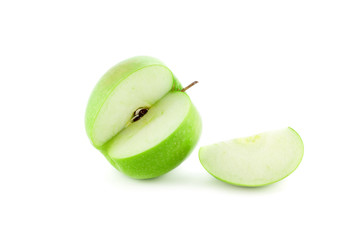 Green apple isolated on white