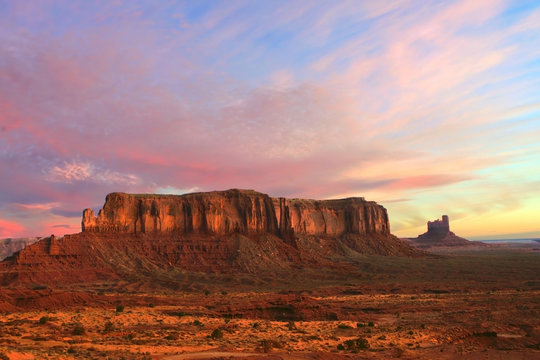 Dramatic Scenic of Monument Valley at Sunrise