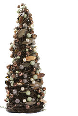Modern Christmas tree with earth tone berries