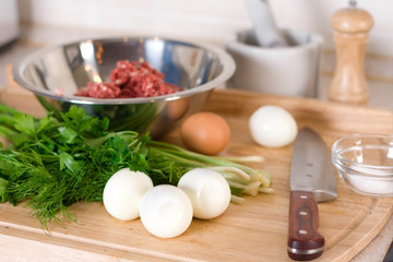 Ingredients for Scotch eggs