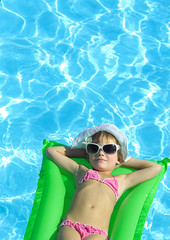 girl in the swimming pool