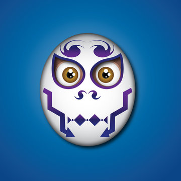 Cabeza de luchador enmascarado