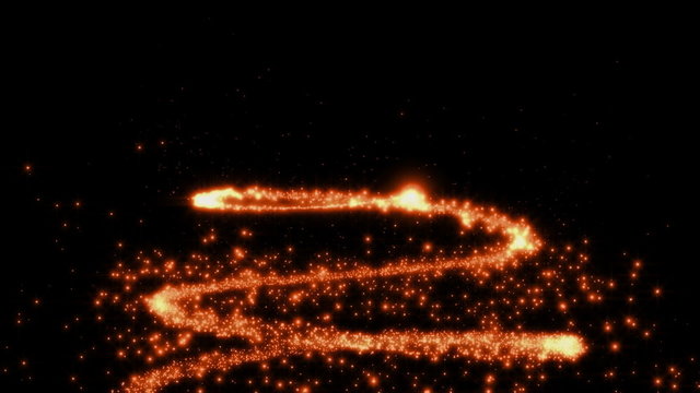 Christmas red firework in the form of a fir-tree