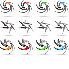 Set of abstract elements. Vector illustration.