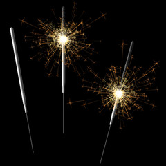 Sparkler. Vector illustration.