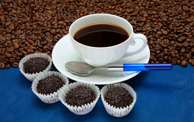 Coffee cup and grain