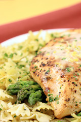 Pasta and chicken breast meal