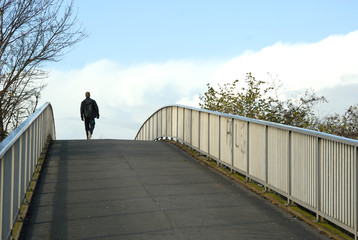 Figure on bridge