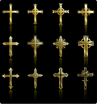 religious gold cross design collection