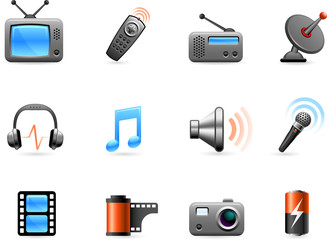 Electronics and Media icon collection