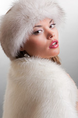 elegance model in fur