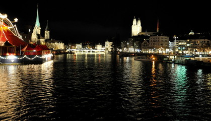 Fototapeta premium zürich en nocturne