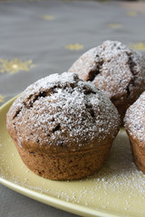 Muffin with Christmas decoration