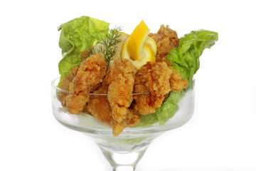 Frittiierte Garnelen