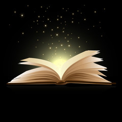 Open book magic - Education concept