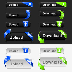 Upload and Download Button Set