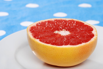 Red Grapefruit Closeup Shallow Dof