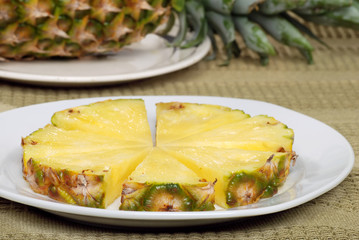 Sliced Fresh Pineapple