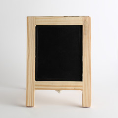 a standing blackboard on a white background