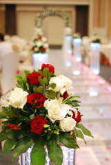 flower arrangement of wedding venue