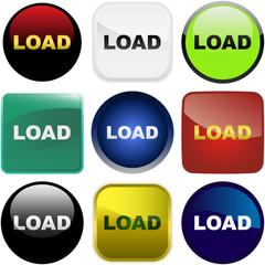 Load buttons. Vector set.