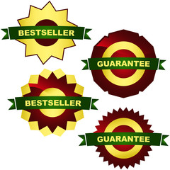 Bestseller emblem. Vector set.