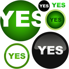 Approved vector buttons.