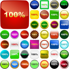 One-hundred percent button.