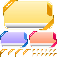 Set of design elements for sale.