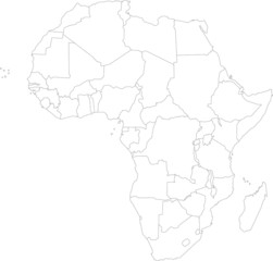 Africa map with countries