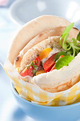 Fresh pita with tuna