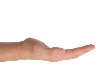 Hand gesture - holding an object - with clipping path