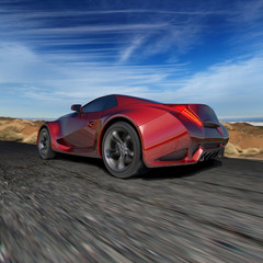 Obraz premium Red sports car