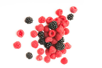 blackberry and raspberry