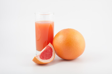 Fresh red grapefruit juice