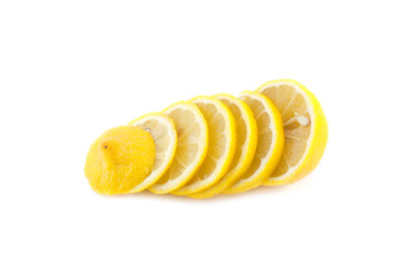 Fresh lemon isolated on white