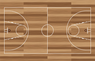 Obraz premium wood basketball court