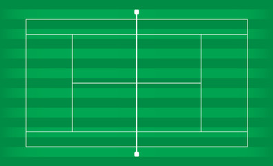 Tennis court grass