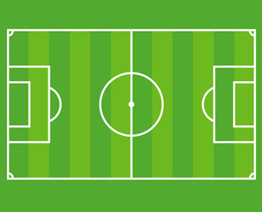 Soccer field scheme. Vector illustration.