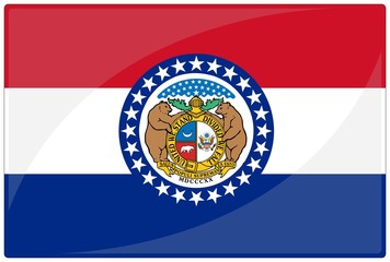 Fototapeta premium drapeau glassy missouri flag