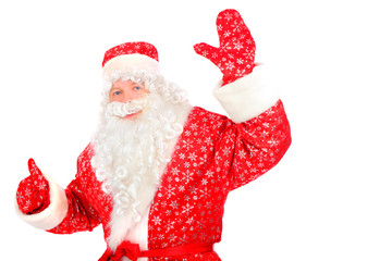 christmas santa claus isolated on the white