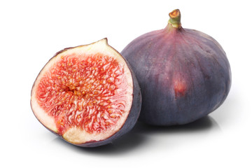Fresh figs isolated on the white