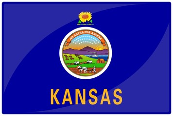 drapeau glassy kansas flag