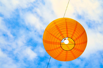 Paper lantern against the sky