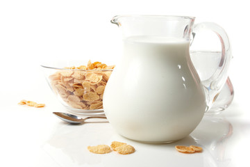 Breakfast with corn-flakes