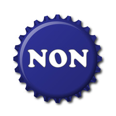 Chapa de botella con texto 