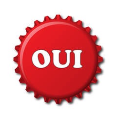 Chapa de botella con texto 