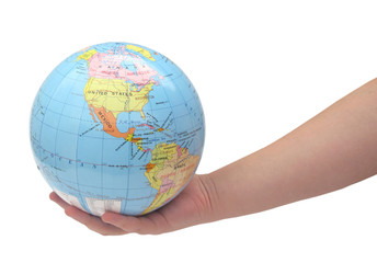 Holding world by hand