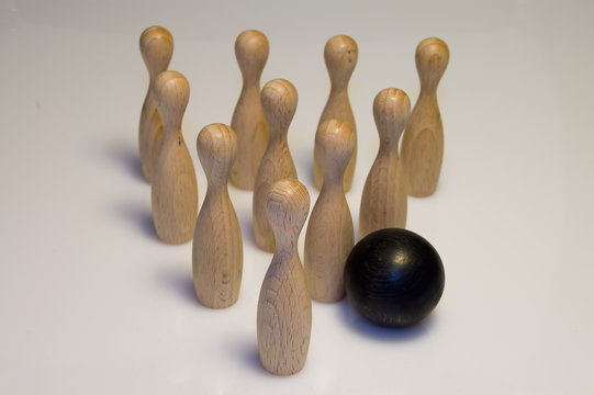 wooden bowling