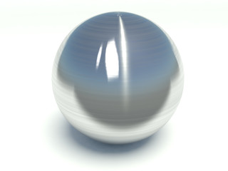 Brushed metal sphere